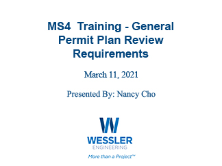 MS4 General Permit Plan Review Requirements Training